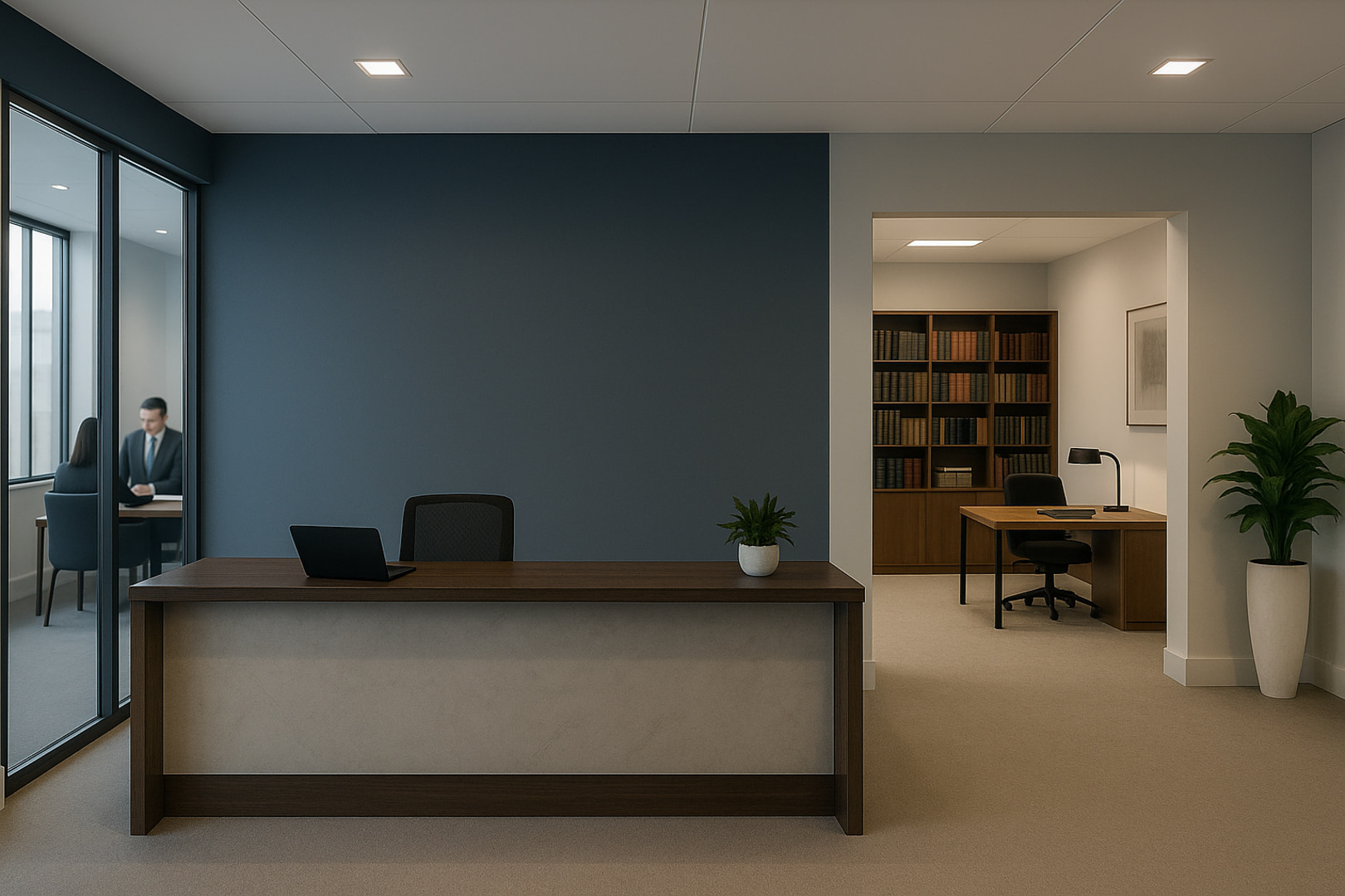 Kanzlei Empfangsbereich